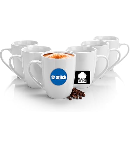 Pantone Porzellan Becher-Set – 6 Kaffeetassen à 375 Ml In Naturfarben, Spülmaschinenfest