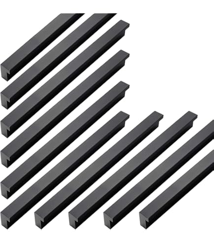 Lot De 10 Poignée Meuble Noir Poignée De Meuble Cuisine Noir-Poignée De