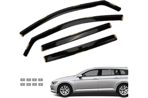 JINSENTGG Windabweiser Kompatibel mit VW Passat B8 2015-2023 Regenabweiser Seitenscheiben Integrierte Deflektoren 4 Stück mit Festem Clip