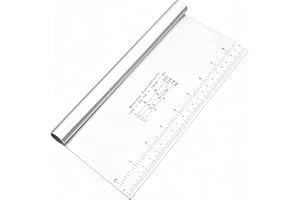 IBOPUXIU Tarocco per Impasti, Tarocco Cucina Multiuso con Scala Graduata in Acciaio Inox, Spatola per Impasto per Torte, Crostate, Torte, Pizza, Impasto, Utensili da Forno (22 * 12 cm)