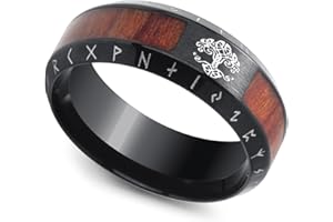 WESTMIAJW Viking Ring Men Norse Viking Wolf/Raven/Compass/Tree of Life Rings Jewellery for Men Size Q/S / T1/2 / V1/2 / Y/Z+1