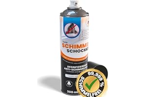 Tonis SCHIMMELSCHOCK 5.1 Antimikrobielle Spezialfarbe zur Schimmelbekämpfung für ca. 1,5 qm | Sprühfarbe mit antibakterieller Wirkung, neue Rezeptur, wissenschaftliche Wirksamkeit [Weiß, 300ml]