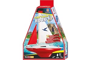 Paul Günther 1829 - Voilier Captain Hook, Petit dériveur à Voile pour Jouer, fabriqué de Haute qualité, prêt à Naviguer, Taille env. 24 x 32 cm, pour Le lac de baignade, la Plage et la Baignoire