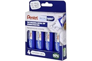 Pentel Micro Correct 12 ml Correction Pen - Wallet of 4