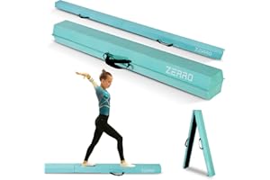 ZERRO Schwebebalken für Zuhause Kinder, 240cm/270cm Balken Turnen Faltbare, Turnbalken Gymnastik Balance, Grün, Lila