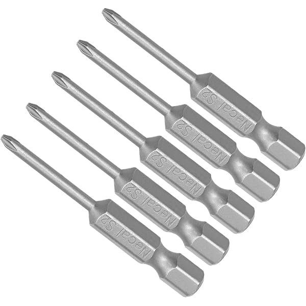 12 Pack 1/4 Inch Hex Shank Magnetic Phillips Screwdriver Bit Set Quick Release Cross Head Magnetic Screwdriver Bits(2 Inch Length