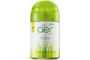 Godrej aer Matic, Automatic Air Freshener Refill Pack - Fresh Lush Green (225 ml), Fghkarpox012