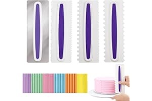 QUOTRE 4 sztuki łopatek do tortów dekorowanie ciastek fondant szpatułka skrobak do tortów ciasto skrobak wygładzacz narzędzie nóż do ciastek cukierniczych grzebień pieczenie