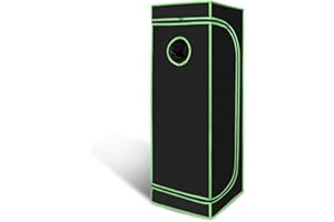 Izrielar Tente de Culture, Grow Box, Grow Box, Opaque et imperméable, Serre pour la Maison, Oxford 600D, 40x40x120cm Noir et Vert