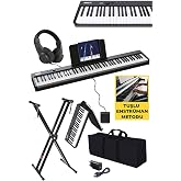 Midex PLX-100BK-ST Taşınabilir Dijital Piyano Tuş Hassasiyetli 88 Tuş Bluetooth Şarjlı (STAND Sustain Kulaklık &Ccedil;anta Metod)