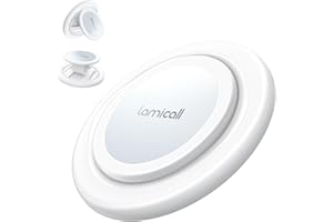 Lamicall Soporte y Agarre Magnético de Móvil para MagSafe - [2024 Delgado & Liviano] 360° Rotación, Soporte Anillo Móvil Magnético con Correa de Cuero Suave para Serie iPhone 17 16 15 14 13 y Android