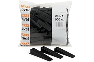 Sistema De Nivelación De Azulejos - FixLevel - Cuñas Niveladoras Suelo - Niveladores De Azulejos - Clips de Nivelacion - Medidas 0,5/1 / 2/3 mm y Cuñas - 100 u. (Cuñas)