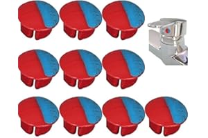 LIPFER Indicador De Calor/frío para Grifos, 10 Pcs Botones De Índice Universales De Letreros Calientes Y Fríos para Fregaderos De Baño De Baño