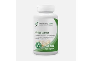 Vitaminity Ortica Extract - Integratori per Capelli e Integratore Prostata a Base di Ortica favorisce la Crescita Capelli Svolgendo una Azione Anticaduta - Formato da 120 Capsule
