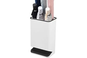 Bvizyelck Paragüero, Soporte De Paraguas con Bandeja Recogegotas Extraíble, Cubo para Paraguas Rectángulo, Recipiente para Paraguas Largos/Cortos, Paragüero Moderno para Entrada, Oficina