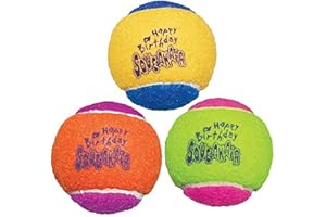 KONG Birthday Air Squeakair Balls, Medium, Pack of 3
