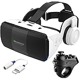 2023 Nuovo Visore Realtà Virtuale con Cuffie e Controller,Occhiali Virtuali 3D per Video Film e Giochi, Lente Regolabile Cuff