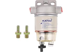 KATSU TOOLS KATSU Filtre à Carburant, Séparateur d'Eau de Filtre à Carburant Diesel Compatible avec R12T pour Moteurs Diesel Marins Bateaux Camions Tracteurs Générateurs électriques 482731