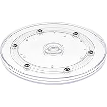 sourcing map 1 giradischi Lazy Susan in acrilico, 15,2 cm, organizer per giradischi Lazy Susan, vassoio rotante con cuscinetti a sfera in acrilico, per decorare dispensa, portaspezie, bianco