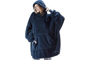 TBSCWYF Felpe con Cappuccio Donna Oversize Pullover Blanket Hoodie Super Confortevole Felpa con Coperta Sherpa Fleece Jumper Coperta Cappotto Donna Invernale Autunno Elegante Lungo Hoodie