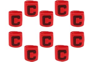 Hosifiy 10Pcs Fußball Kapitänsbinde, Nylon elastische Kapitän Armbänder Einstellbare Fußball Armbinde C Arm Band für Jugend Erwachsene Sport Training