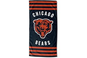The Northwest Company NFL Chicago Bears Serviette de Plage Motif Rayures Multicolore Taille Unique 76,2 x 152,4 cm