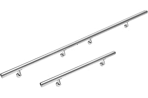 Monzana corrimano acciaio inox V2A ringhiera scale ingresso giardino 300cm passamano esterni interni fissaggio a parete