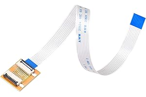 sourcing map Cable Flexible Plano (Tipo A) y Adaptador Extendido de Montaje Extraíble Kit, FFC 8 Pines 1,0mm Paso 200mm L para LCD TV Audio de Automóvil Reproductor de DVD Laptop