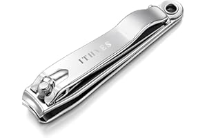 Ithyes coupe ongle professionnel, coupe ongles pieds dur et epais,nail clipper,tranchant et robuste, pour hommes et femmes, 1 paquet (argenté)