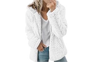 HAOLEI Veste Polaire Femme à Capuche Zippé à Manche Longue Hoodie Hiver Chaud Chic Veste Sweat Pas Cher Grande Taille Sports Blouson Manteau avec Poche