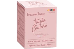 HAUTE COUTURE - Tinte para Ropa y Textil Rosa - 350g - Rosa Pastel - Tinte Textil Todo en uno - Listo Para Teñir Ropa y Tejidos