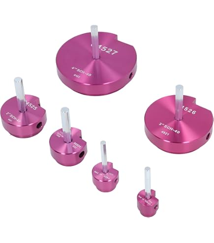 Kit De 6 Alésoirs Pour Tuyaux PVC - Tailles 3/4" à 4" - Tige Hexagonale 1/2" - Pour Retirer Les Anciens Raccords - 3