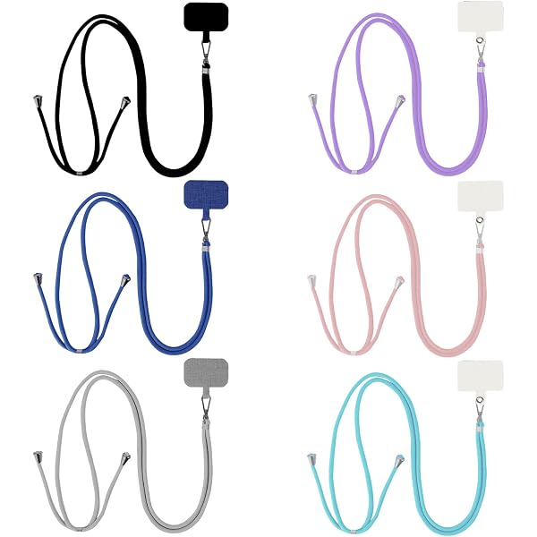 8 Languettes Attache Téléphone Portable - Supports Adhésifs Transparents Avec Anneau Métal, Anti-perte