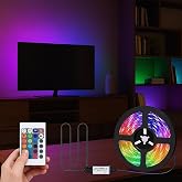 Monit&ouml;r ve TV Arkası 3 Metre RGB Şerit LED Seti - Cata USB Bağlantılı, Uzaktan Kumandalı, 352 Renk Se&ccedil;enekli Ambiyans Aydınla