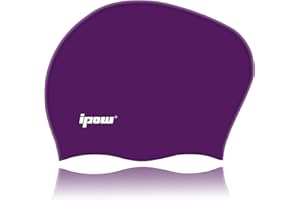 ipow Badekappe Bademütze Badehaube für Lange Haare,Kinder,Mädchen,Jugend