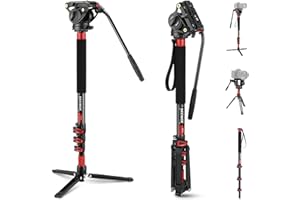 NEEWER 71.6 Inch Pro Camera Monopod Telescopic Carbon Fiber Monopod with Quick Release Plate Compatible with DJI RS Gimbals, Removable Base for Camera Camcorder, Maximum Load 6kg, TP71