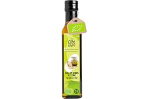 CIBO CRUDO CRUDO BIOLOGICO VEGAN Huile de Sesame Alimentaire Bio Pressée à Froid - 250ml. Huile de Sésame Non Grillé et Cru pour Cuisiner ou Masser. Organic Raw Sesame Oil.