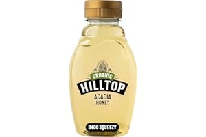 Hilltop Honey - Organic Acacia Honey - Squeezy Bottle - 340g