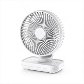 ROBEVE YK Şarjlı Masa&uuml;st&uuml; Vantilat&ouml;r USB Type-C &ndash; 4 Kademeli Hız, Sessiz &Ccedil;alışma, Taşınabilir Mini Fan, Uzun Batarya, 90&deg; Aya