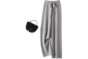 KSFBHC Pantalon De Cachemire Dames Taille Haute Taille Pantalon Jambe Pantalon Décontracté Pantalon Tricoté Hiver Laine Pure Laine Lâche Pantalon Femme