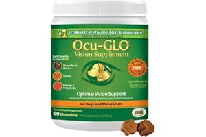 Ocu-GLO Weiche Kauknochen für optimale Sicht, Unterstützung für Hunde und reife Katzen, von Animal Necessity, 60 ct