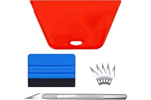 KURKIP Profesjonalny zestaw narzędzi ręcznych do tapet, narzędzie do nakładania tapet z narzędziem do przycinania, filcowa rakla, twarda skrobaczka do owijania winylu, instalacja tapety, owijanie samochodu i