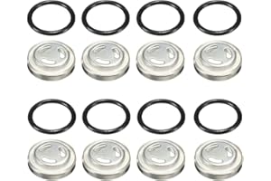 EMIIF 8pcs 18mm Motorcycle Bike Brake Master Cylinder Reservoir Sight Glass Len Gasket