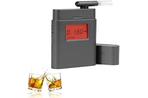 SanLead Écran LCD avec 9 Embouchures, Ethylotest, Ethylometre Personnel Professionnel BAC, Ethylotest Electronique Portable, Ethylotest Electronique Homologué nf