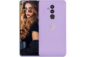 Kaywzo Funda para Huawei Mate 20 Lite,Carcasa de Suave Silicona con Patrón del Corazón,Diseño Minimalista,Ultradelgado Lindo Mujeres Phone Case Cover,Morado