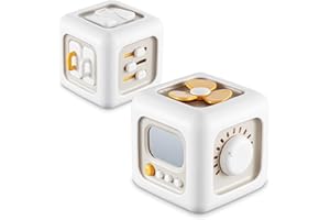 LOYZICO Zajęta Kostka 6 w 1 - Zabawki Sensoryczne Montessori dla Dzieci w Wieku 1-3 Lat, Zabawki Podróżne, Prezenty dla 12-Miesięcznych Maluchów