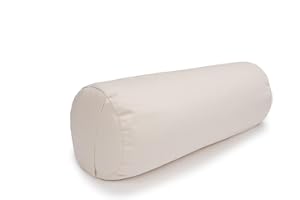 ‎YOGABOX Yogabox Yogabolster aus regionaler Herstellung für Yin-Yoga, Ø22 cm, Yoga Rolle mit Buchweizenschalen, Waschbarer Bezug aus 100% Baumwolle, Yogabolster Rolle für Restorativeyoga
