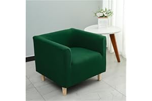 Mswborml Quadrato Fodere Copripoltrona da Cocktail con Fondo Elastico, Rimovibile Copripoltrona Elasticizzato Sedia da Club, Elasticizzato Copripoltrona Chesterfield 1 Posto AntiGraffio,N