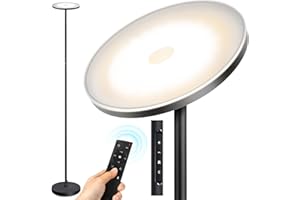OUTON Lampadaire LED, 30W/3000LM Lumineux, 3000K-6000K Dimmable Lampe sur Pied avec Télécommande et Contrôle Tactile, Minuterie 1-Heure, Haut Lampadaire sur Pied Salon, Chambre et Bureau