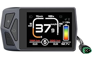 Varstrom EKD01 Indicateur pour moteur central BAFANG - Écran Ebike pour BBS02B, BBS-HD, BBS01B - Moteur Mid pour vélo électrique - Kit de conversion de vélo électrique UART et protocole CAN - Fiche